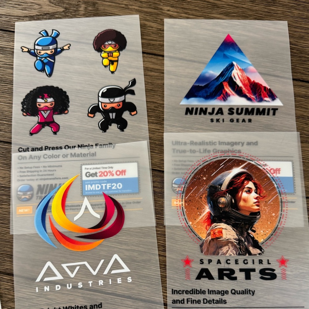 Ninja Transfers Full Color Sticker Set